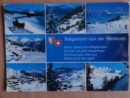 Riederalp - Wallis - Telegramm - 1983