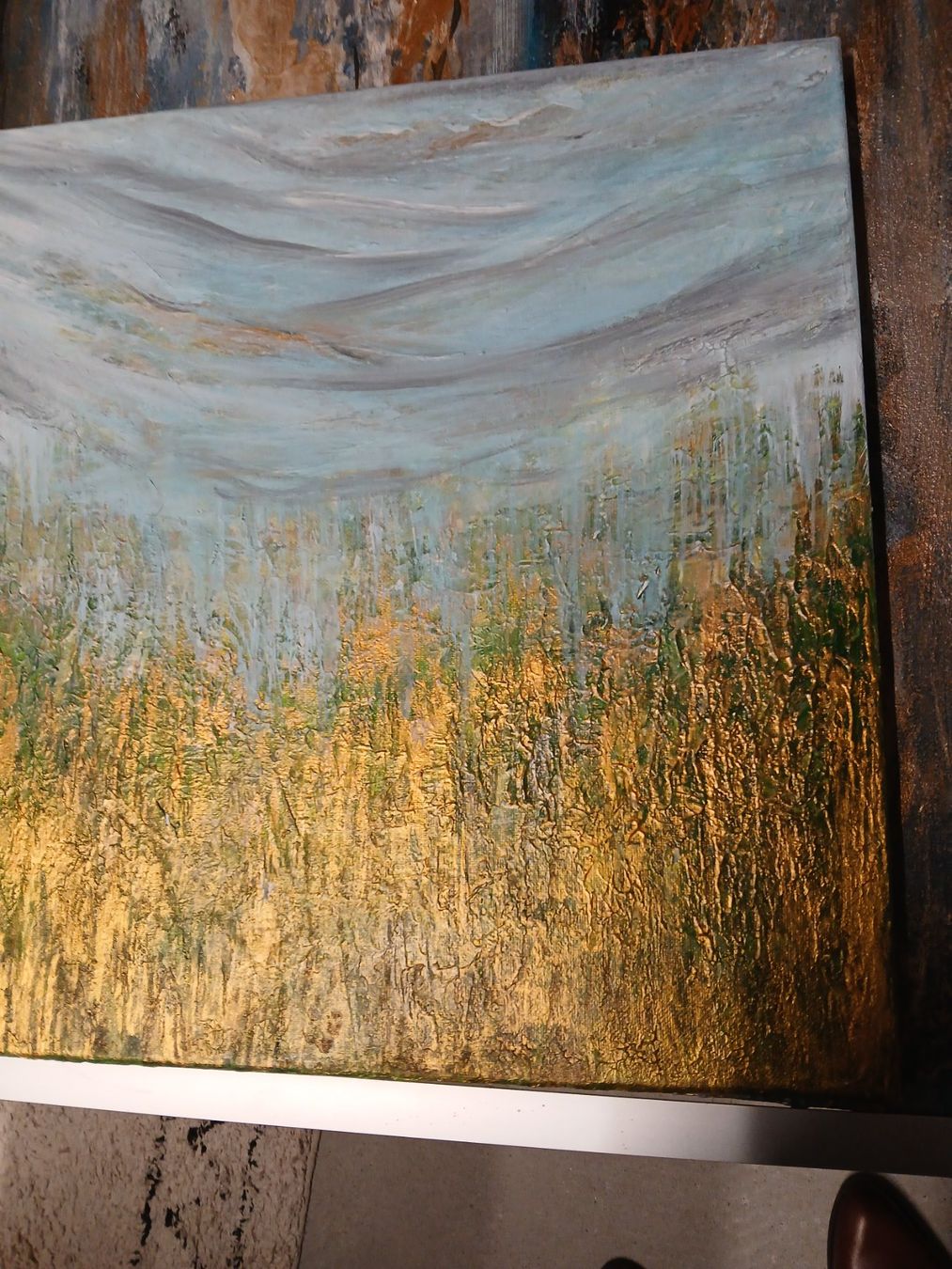 Dipinti: Originalgemälde, Abstrakte Landschaft, Leinwand 40x40 cm – Nuovo e nell'imballaggio originale da Beinwil am See venduto da Superchance 4