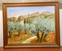 Framed Autumn Landscape Painting - Original Artwork!