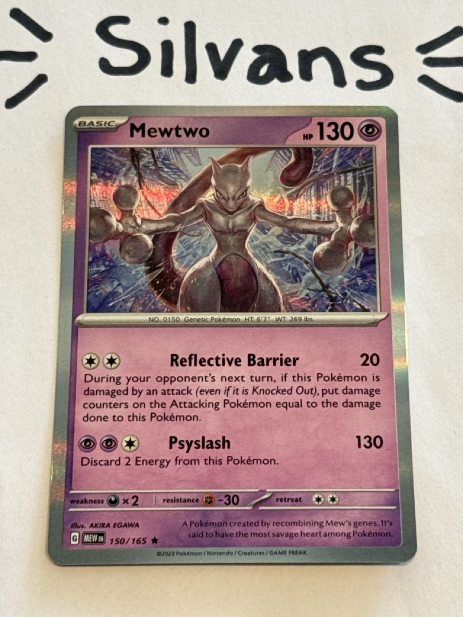 Pokémon Carte collezionabili: Mewtwo Holi MEW 151 150 Englisch – Nuovo (secondo la descrizione) da Wil SG venduto da Silvans