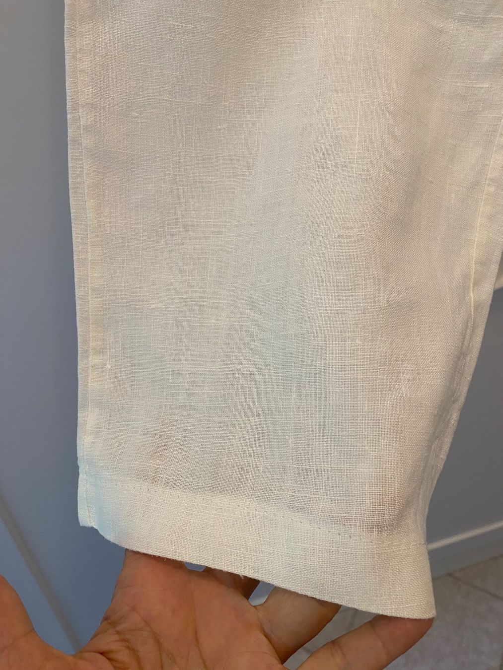 Pantaloni: Weisse Leinenhose Gr. S – Usato da Besazio venduto da lionheart63 3