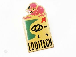 LOGITECH Pin Logo Abzeichen Retro Computer Vintage Y2K 90s