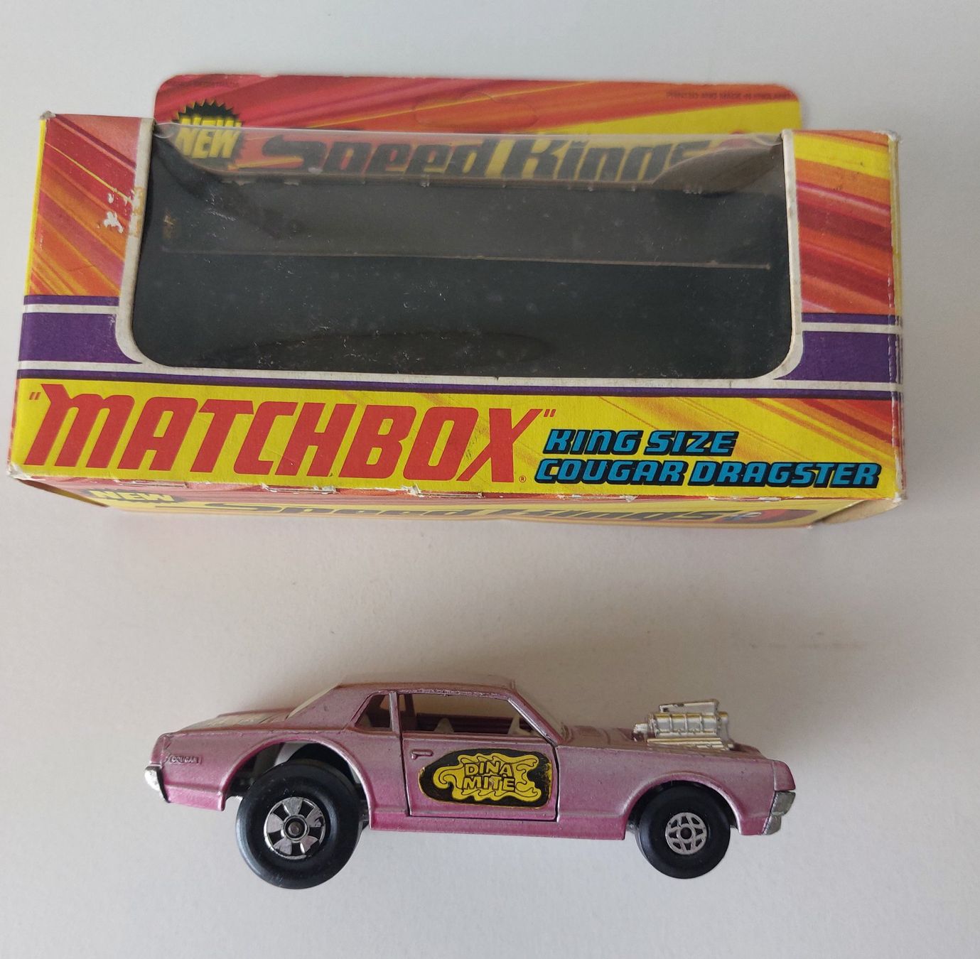 Matchbox Modellini d'auto: MATCHBOX SPEED KINGS K-21 COUGAR DRAGSTER mit Box – Nuovo e nell'imballaggio originale da Schenkon venduto da Elbarto007 5