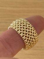 Luxus Elegante Gr. 18/8 Ring Memoire Farbe: Gold