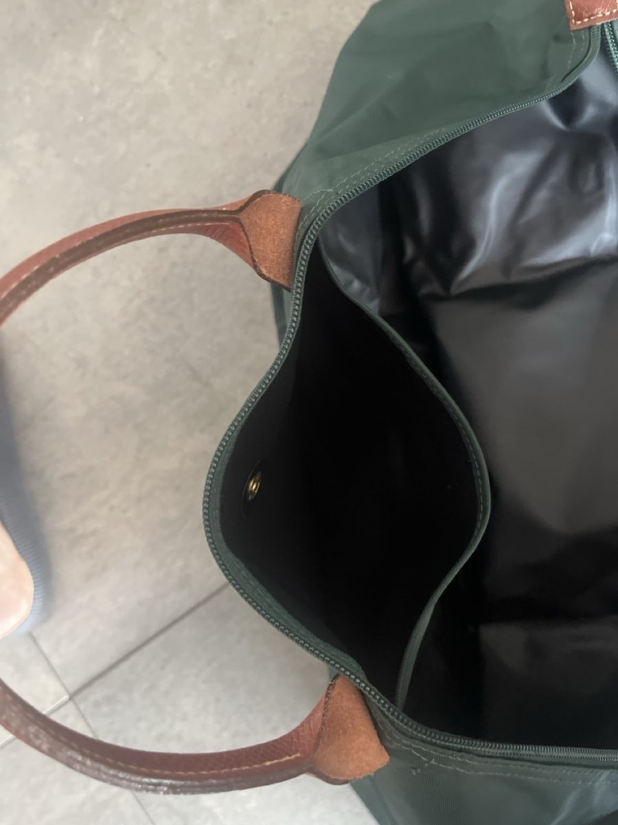 Longchamp Borse da donna: Sac Longchamp Le Pliage Type L vert cuir marron  – Usato da Vétroz venduto da jer_xgh6 3