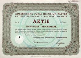 Adlerwerke vorm. Heinrich Kleyer AG, Frankfurt - 1935