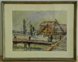 Bild „Schiff im Hafen“
