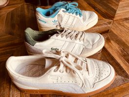 Drei Paar Sneaker Adidas Gola Puma in gutem Zustand