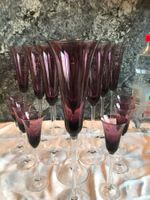 Verres champagne Murano et verres à liqueur