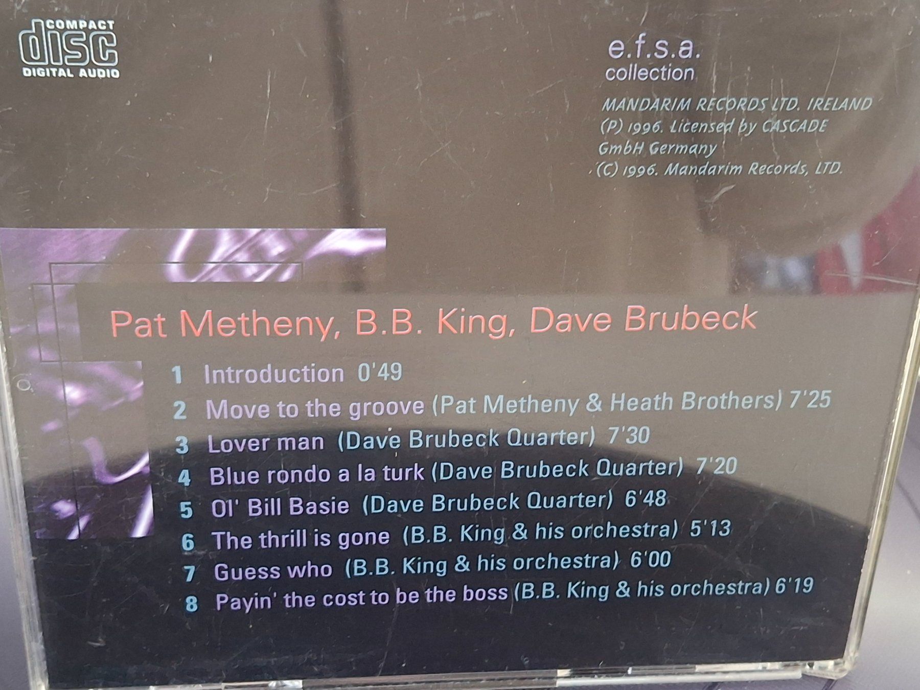 CD: CD Jazz Masters : Metheny, B.B. King, Brubeck – Usato da Aarberg venduto da Jackup1 1
