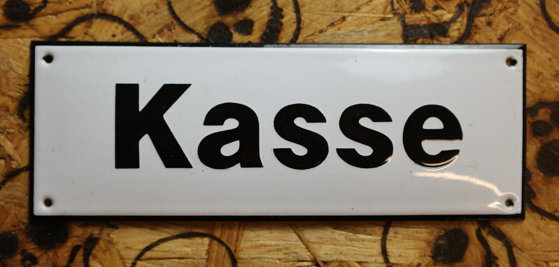 Insegne: Emailschild "Kasse" – Usato da Birrwil venduto da brandschatz_birrwil 1