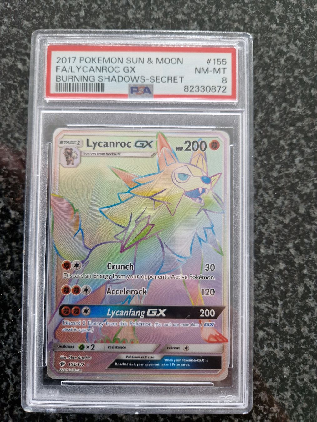 Pokémon Carte collezionabili: Lycanroc GX - PSA 8 - US - Ab 1.- !! – Nuovo (secondo la descrizione) da Romont FR venduto da raj_sjv9