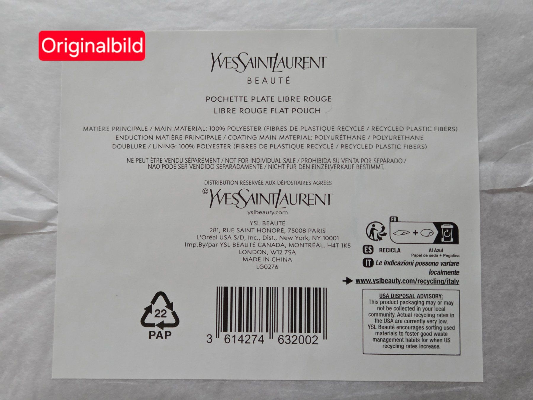 Saint Laurent Custodie per cosmetici: Yves Saint Laurent – Nuovo e nell'imballaggio originale da Rickenbach-Sulz venduto da Bacardibabe 5