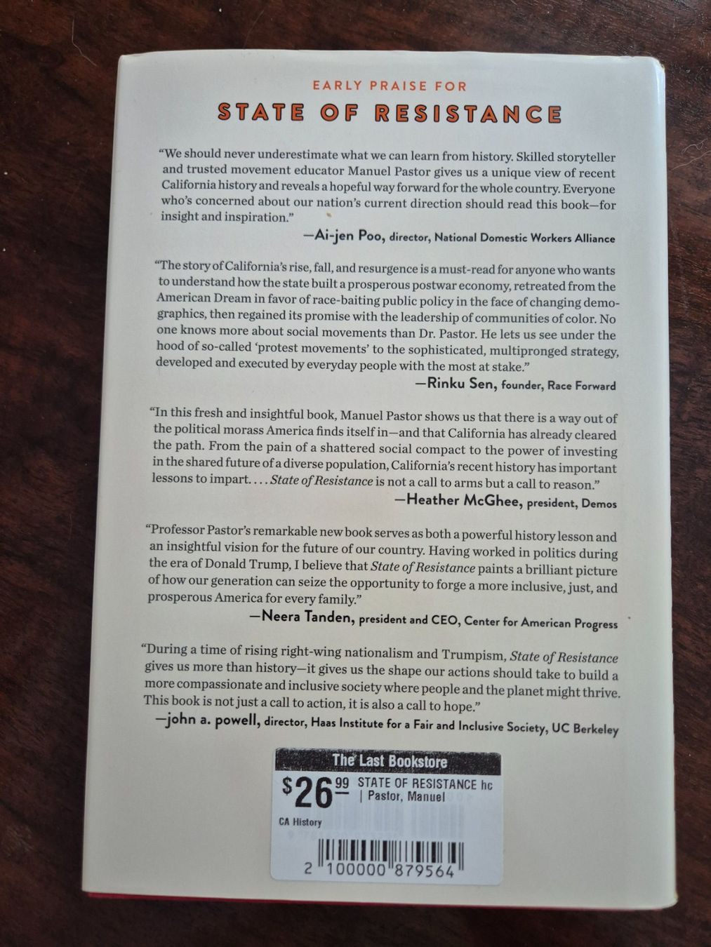 Libri: State of Resistance - Manuel Pastor – Usato da Luzern venduto da Rafa.s 1
