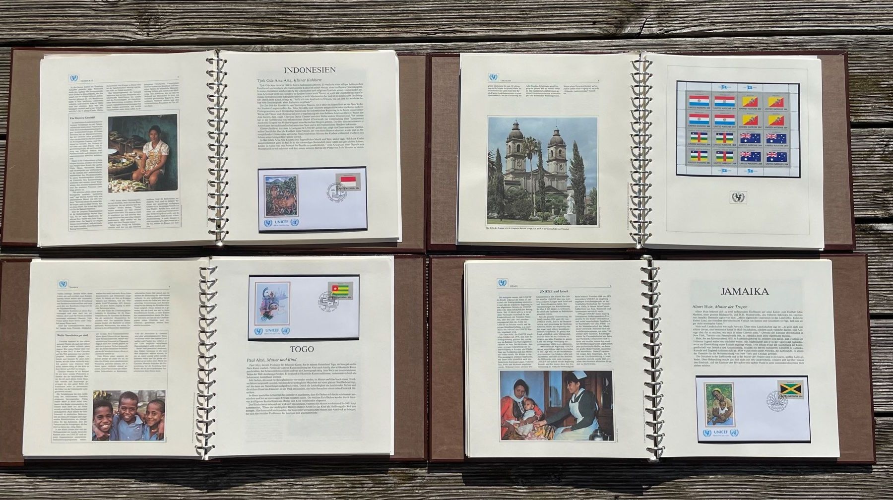 Tous les timbres: 4 grosse Alben Unicef Briefmarken – D'occasion à Baar par bricksandmore 3