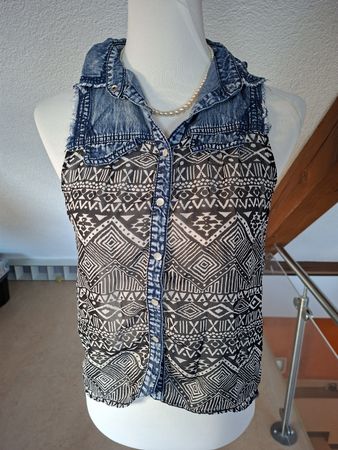 Tally Weijl Bluse Gr. 36, Jeans-Kragen, super Zustand!