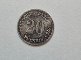 🇩🇪  Germany 20 Pfennig 1873 B - Silver