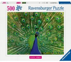 Ravensburger Puzzle 500 Teile Pfau Colorful Animals