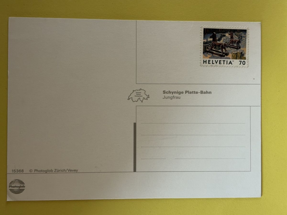 Cartoline postali: AK von Schynige Platte Bahn / Jungfrau – Usato da Rümlang venduto da Kartenpost1 1