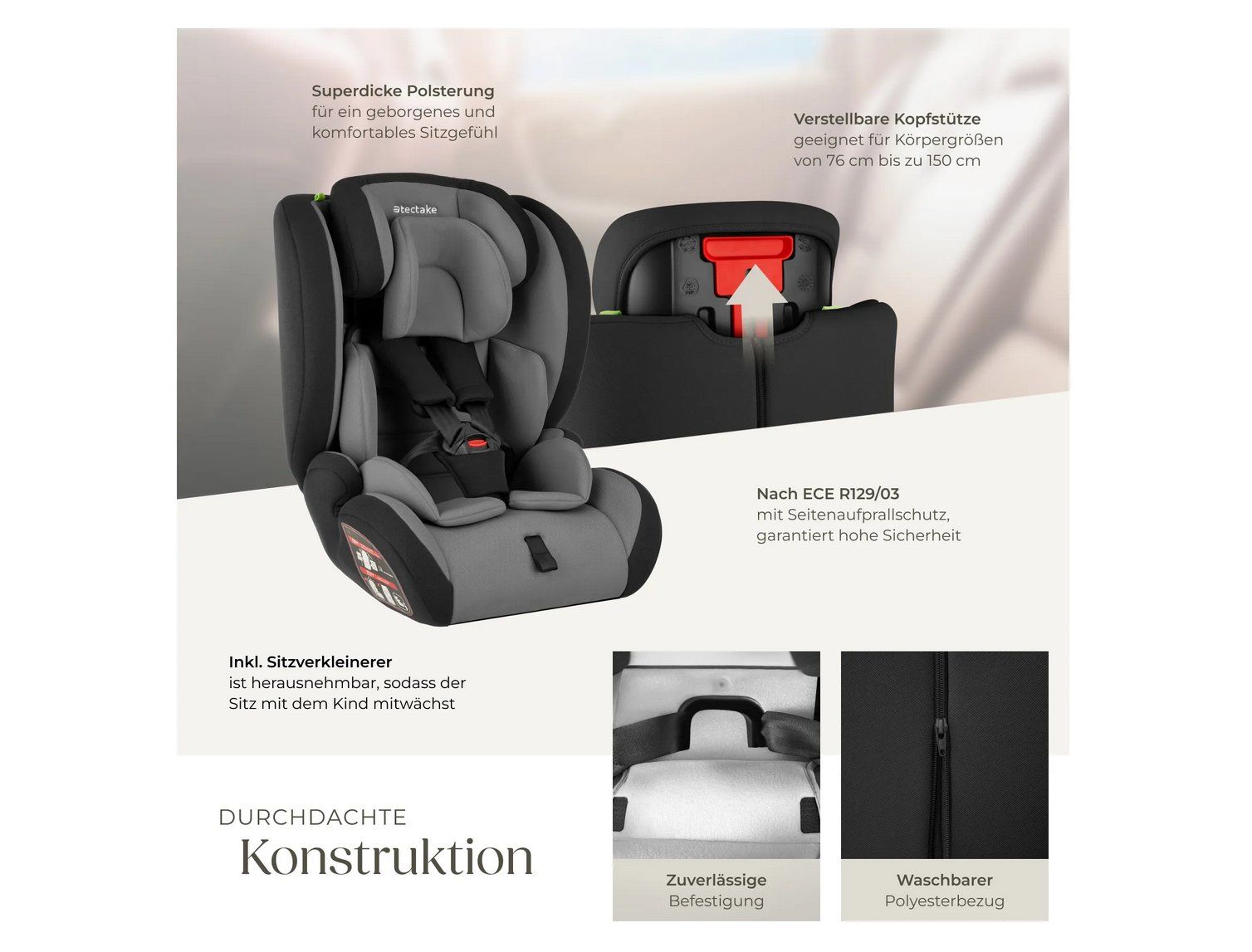 Auto-Kindersitze: Autositz Sophie hellgrau/schwarz – Neu (gemäss Beschreibung) aus Steinhausen von Retourenprofis 1