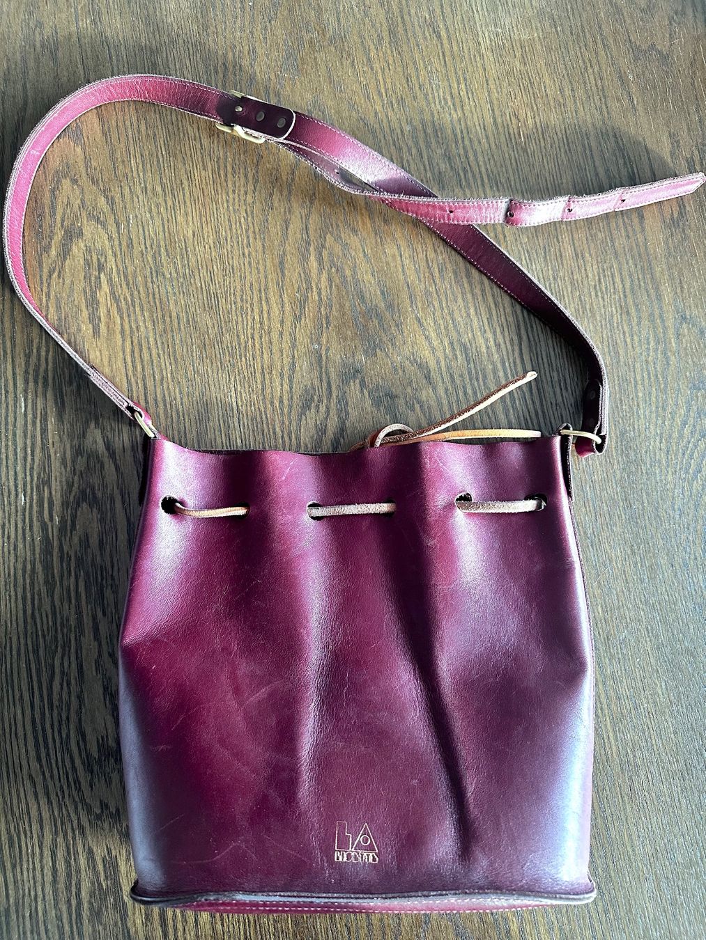 Sacs femmes: VINTAGE BORDEAUX-BRAUNFARBENE LEDERTASCHE – D'occasion à Haldenstein par enie123 3