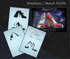 SALE => Step by Step Airbrush-Schablone Schuhe