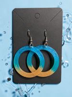 🌊 Seafoam Halo – Epoxy Resin Ohrringe 🌊