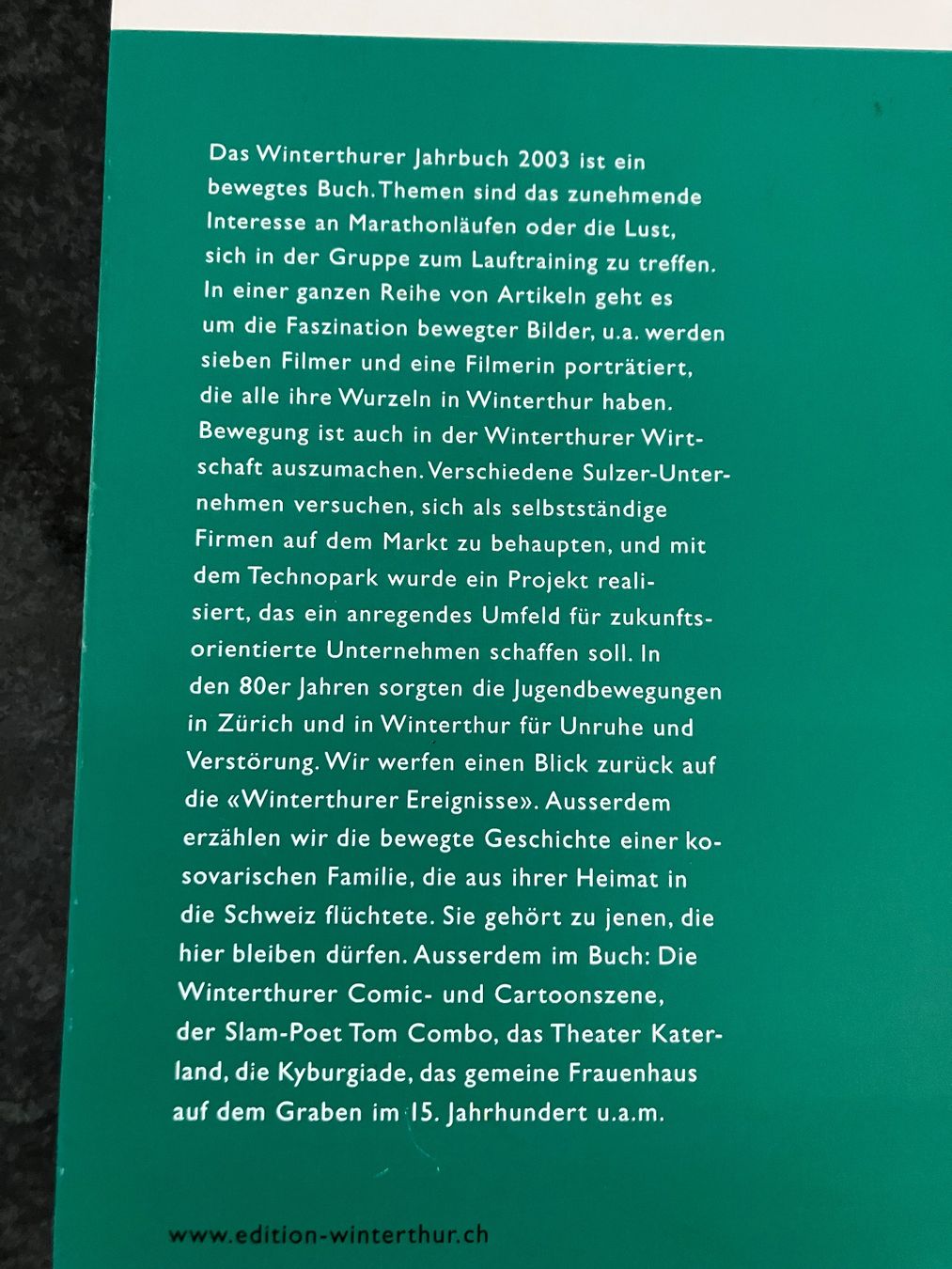 Bücher: Winterthurer Jahrbuch 2003 – Gebraucht aus Winterthur von efant12 2