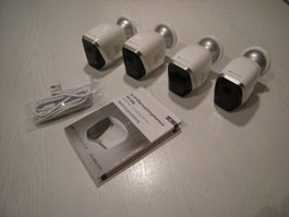 4 er Set Überwachungskamera 2K-IP IPC-690 Visor Tech