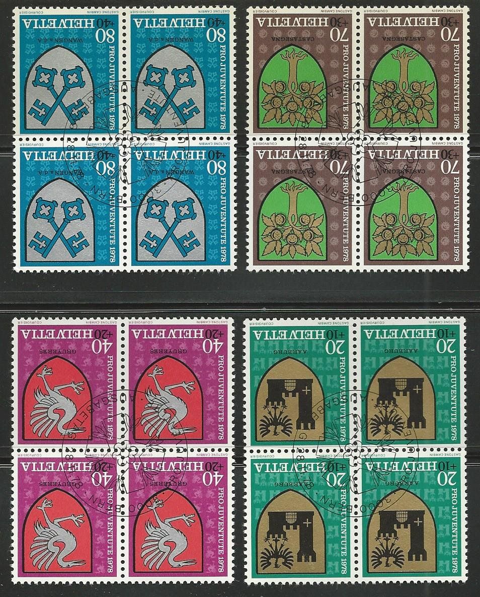 Tutti i francobolli: 1978 PJ Nr.J265-J268 ET – Usato da Basel venduto da Melphi