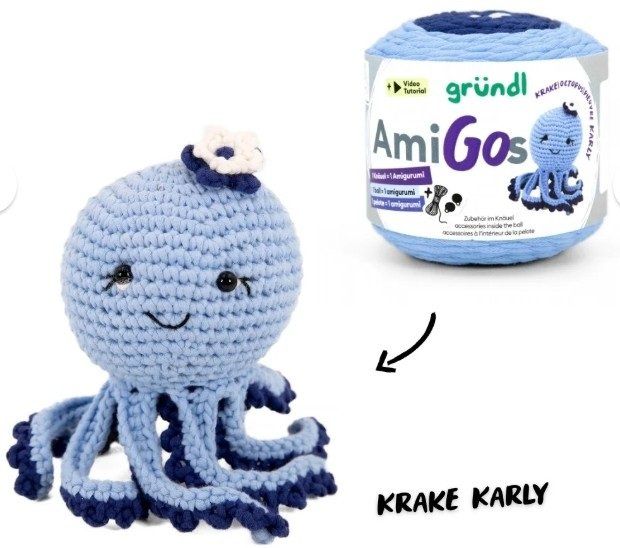 Gründl Lana: Amigurumi ... Amigos Karly BLEU – Nuovo e nell'imballaggio originale da St-Imier venduto da goodber