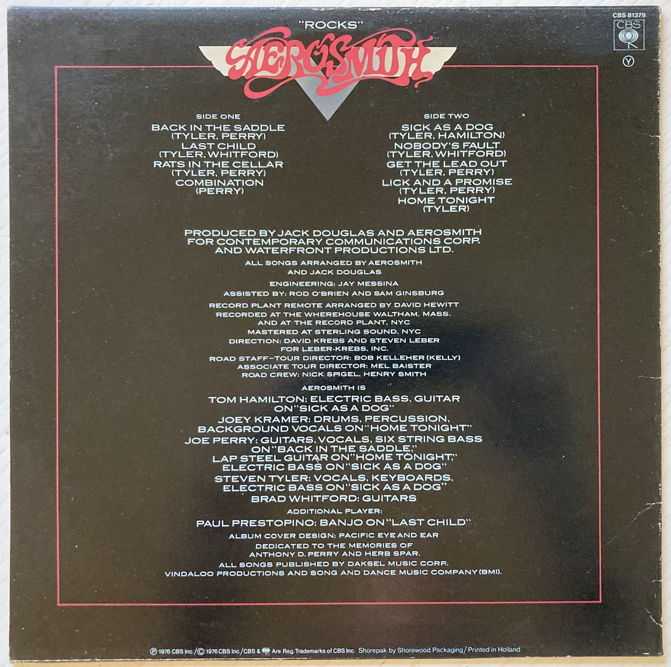 Vinyles: AEROSMITH - ROCKS – D'occasion à Bottens par hotter-than-hell 1