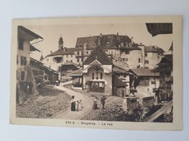 Ansichtskarte Gruyères La rue 1907 gute Erhaltung