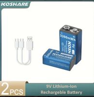 AKKU Koshare 3200 Wiederaufladbare 1Stk. Li-Ion 9V 🔋