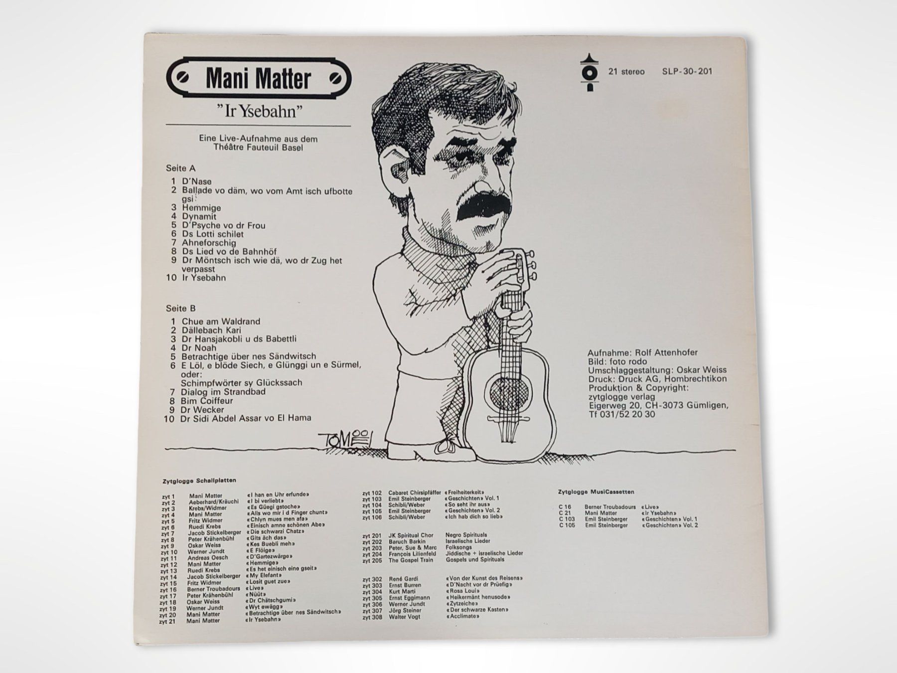 Dischi in vinile: Vinyl Mani Matter - Ir Ysebahn – Usato da Suhr venduto da Restwert_Suhr 1