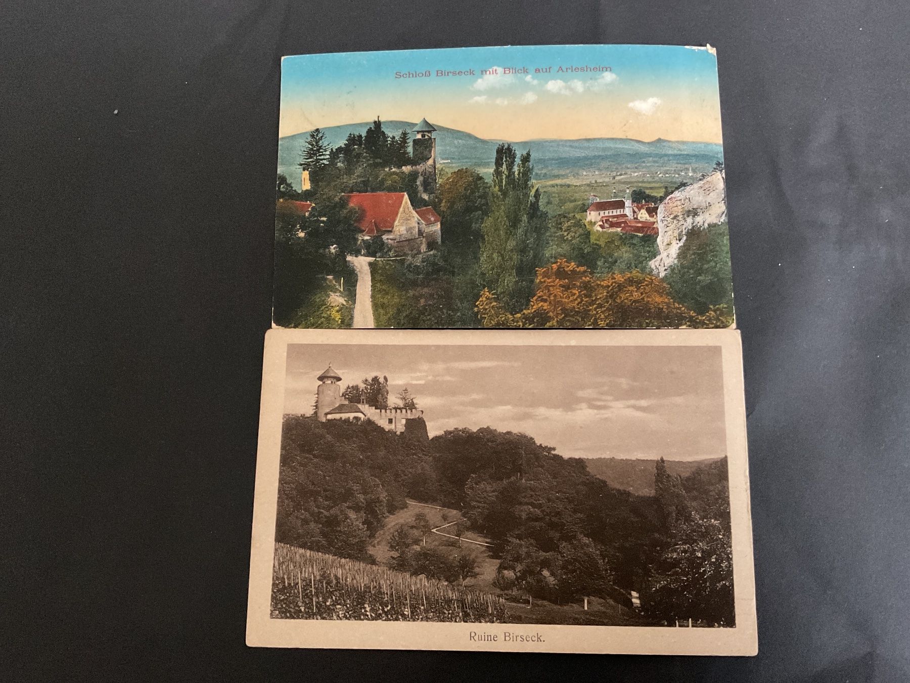 Cartoline postali: 2 Ansichtskarten Schloss Birseck Arlesheim – Usato da Rheinfelden venduto da ricci62