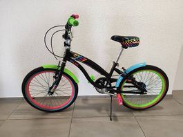 20 Zoll Kindervelo Milan Neon schwarz/bunt