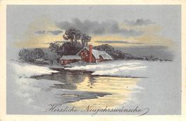 Flusslandschaft im Winter