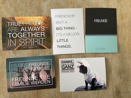 5 Postkarten Freunde Freundschaft OfficeTree