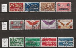 Lot diverse CH Flugpost Ausgaben, KP 650.--