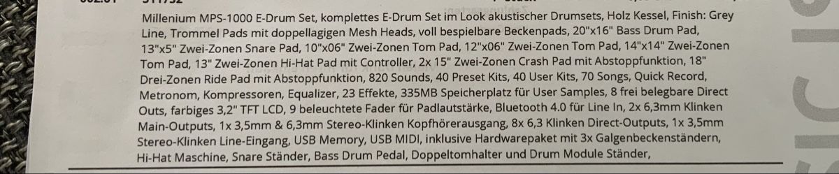 Musikinstrumente: Elektro Schlagzeug – Gebraucht aus Besenbüren von BMSB 7