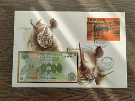 Banknoten-Brief Uganda !!!!!!!