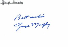 George Murphy 1902-92 Autogramm signiert Karte 10x15cm