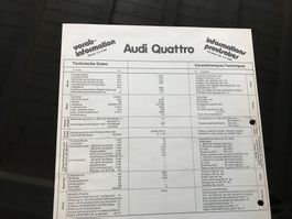 Audi Quattro Prospekt