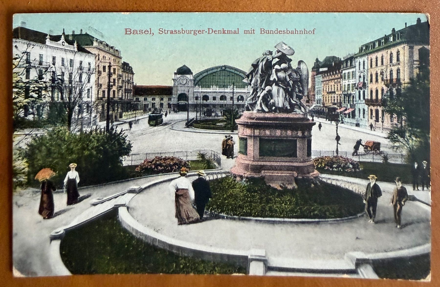 Cartes postales: Basel - Strassburger - Denkmal - Animation  1908 – D'occasion à Lutry par Ediego
