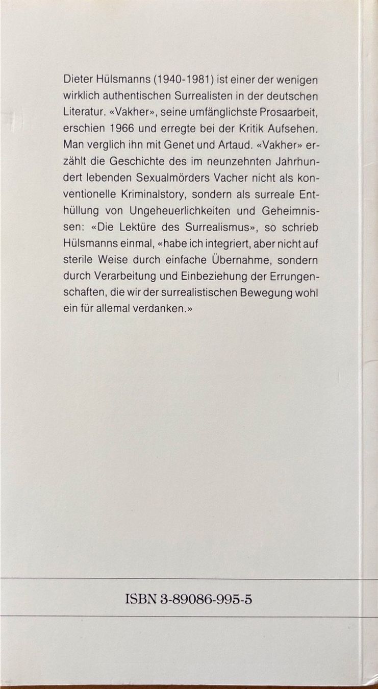 Bücher: Hülsmann Dieter, Vakher – Neu und originalverpackt aus Sarnen von Livres 1