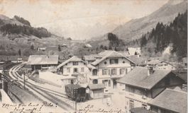 Ansichtskarte Bahnhof Oey - Diemtigen  Simmenthal 1905