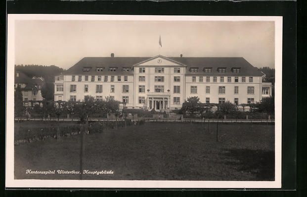 Cartoline postali: Winterthur, Kantonsspital, Hauptgebäude – Usato da Berlin venduto da bartko-reher