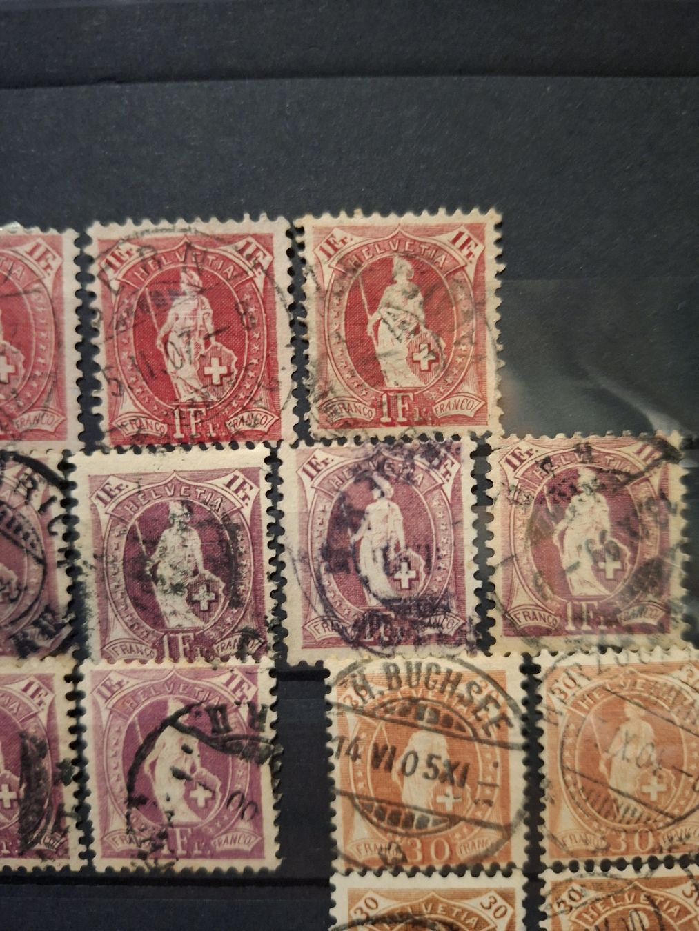 Tutti i francobolli: Lot Stehende Helvetia diverse 36Stk. – Usato da Balgach venduto da SIMEON27 4