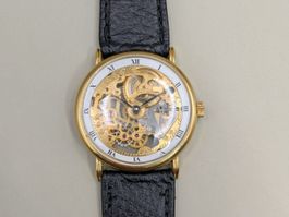 Elegante Skelettuhr von CHRIST – mechanisch, vergoldet
